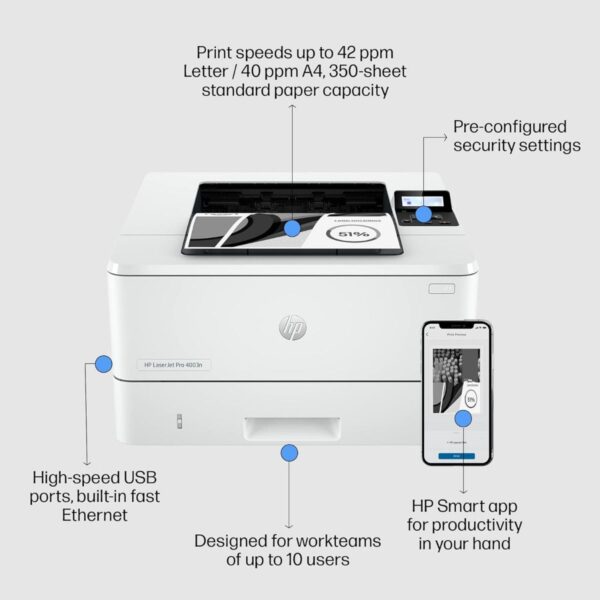 ⁦طابعة HP LaserJet Pro 4003n⁩ - الصورة ⁦7⁩